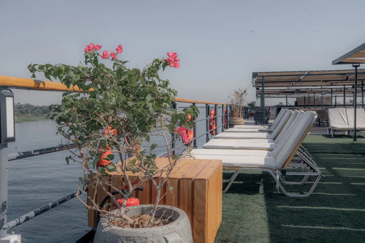 Sun deck of the Lady Carol Nile Cruise Nile cruise